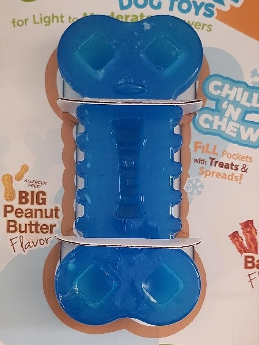 Fun & Flex Dog Toys - Blue, White, Orange (3-Pack)